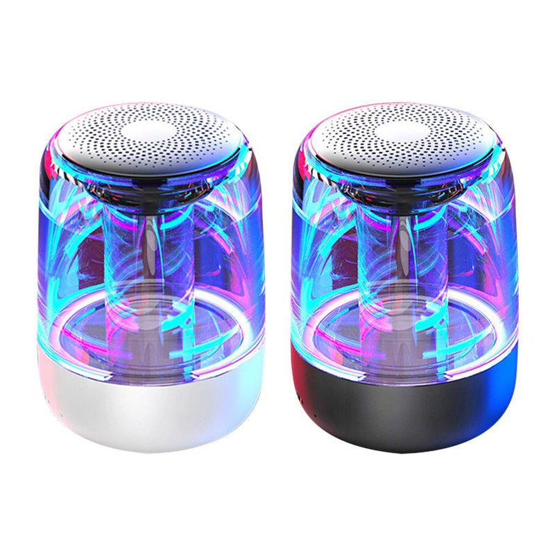 Speaker- Portable Speakers Bluetooth Column Wireless Bluetooth Speaker Powerful Bass Radio with Variable Color LED Light