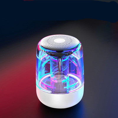 Speaker- Portable Speakers Bluetooth Column Wireless Bluetooth Speaker Powerful Bass Radio with Variable Color LED Light