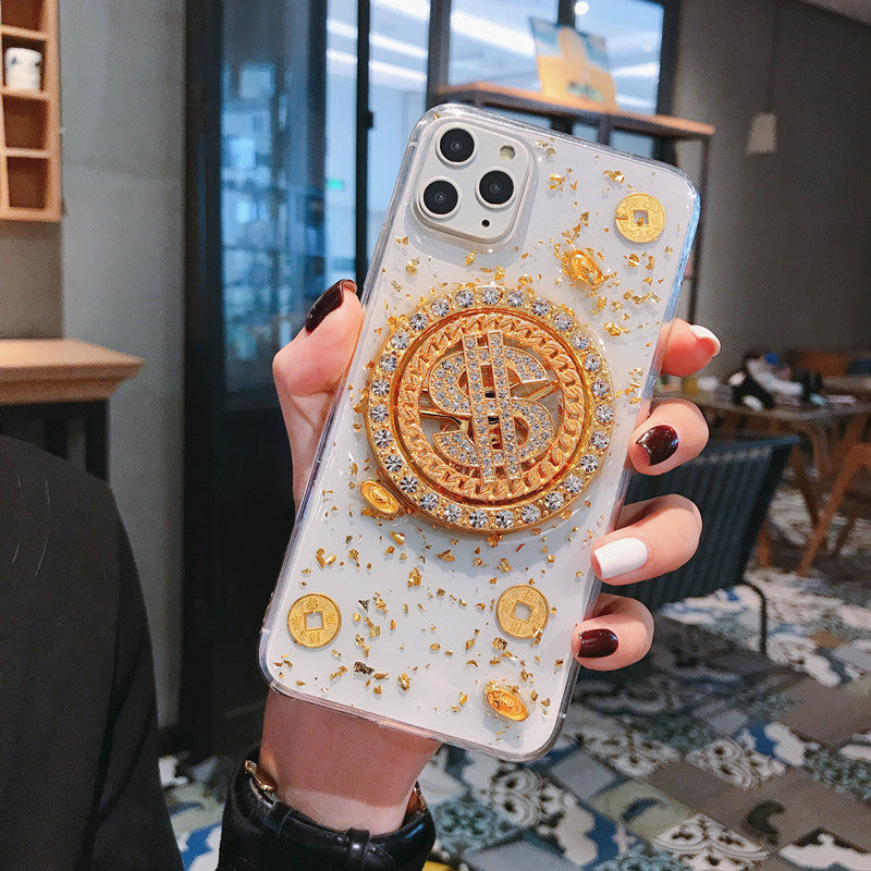 iPhone Cover- Mobile Case- 3D Diamond Dollar Turnplate Phone Case Luxury Designer