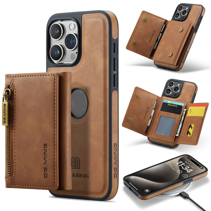 iPhone Cover- Wireless Charger Phone Case Magnetic Card Holder Protective Sleeve