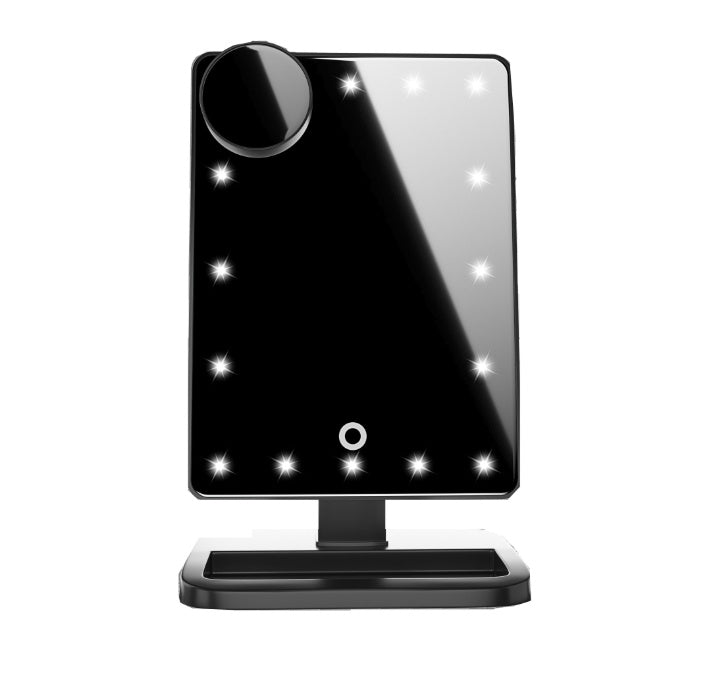 Mirror- Touch Screen Makeup Mirror With 20 LED Light Bluetooth Music Speaker 10X Magnifying Mirrors Lights