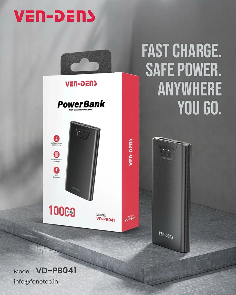 VEN-DENS 10000mAh Power Bank VD-PB041