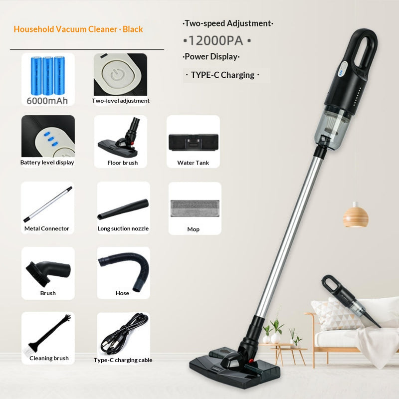 Mini Cordless Handheld 2-in-1 Suction & Mopping Vacuum Cleaner, High Power Strong Suction For Home & Pet Hair