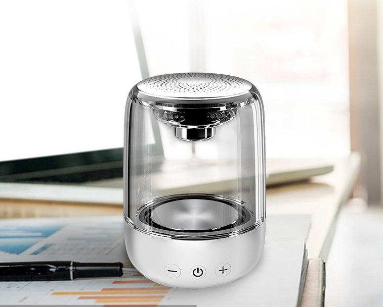 Speaker- Portable Speakers Bluetooth Column Wireless Bluetooth Speaker Powerful Bass Radio with Variable Color LED Light