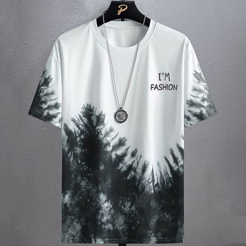 T Shirt For Men- Gradient Half-length Sleeve Versatile Casual T-shirt