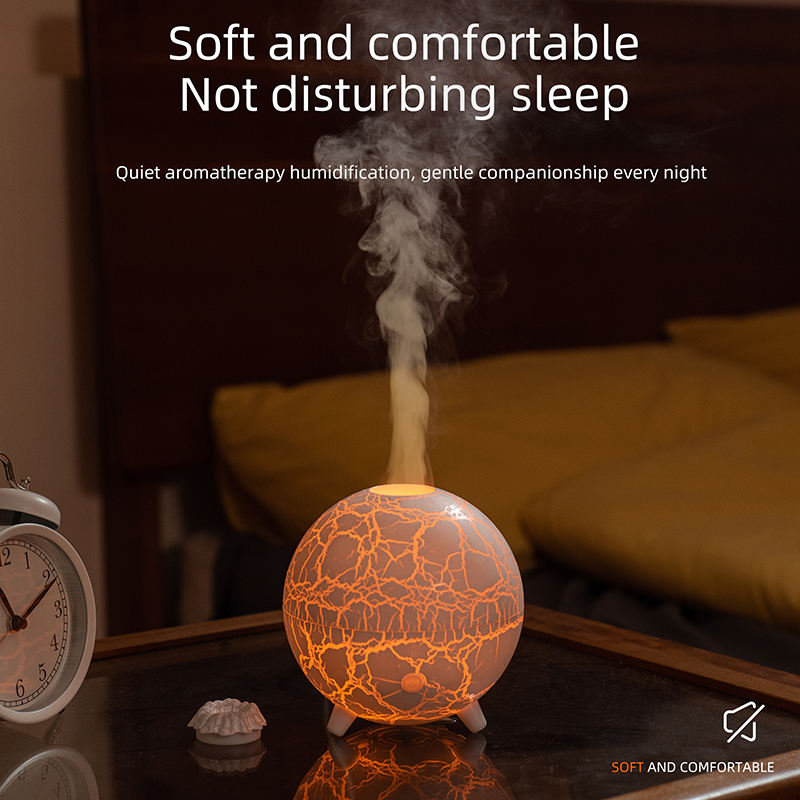 Crack Planet RGB Flame Aroma Diffuser Air Humidifier Ultrasonic Cool Mist Maker Fogger LED Essential Oil Fire LED Lamp Difusor