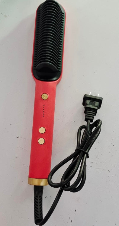 2-in-1 Straightener- New 2 In 1 Hair Straightener Hot Comb Negative Ion Curling Tong Dual-purpose Electric Hair Brush