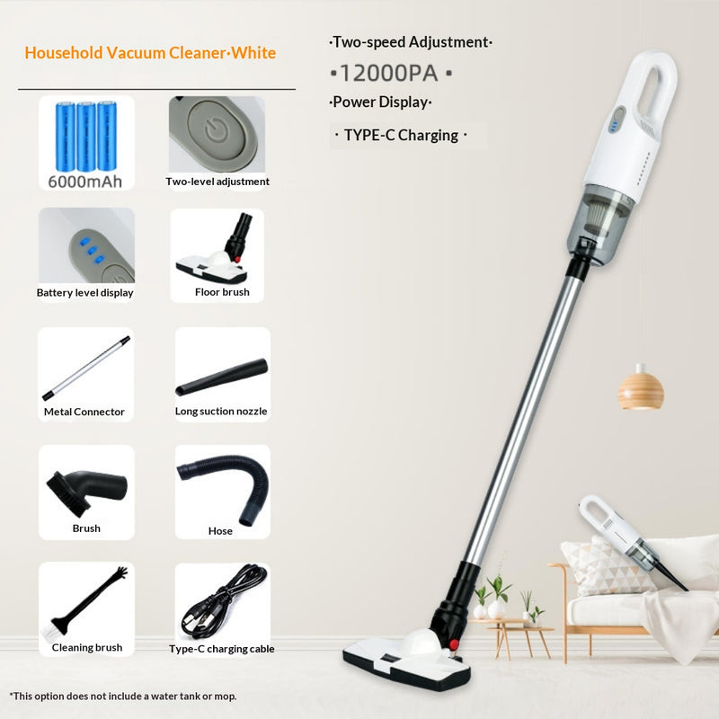 Mini Cordless Handheld 2-in-1 Suction & Mopping Vacuum Cleaner, High Power Strong Suction For Home & Pet Hair