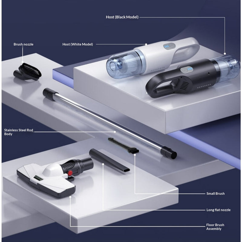 Mini Cordless Handheld 2-in-1 Suction & Mopping Vacuum Cleaner, High Power Strong Suction For Home & Pet Hair