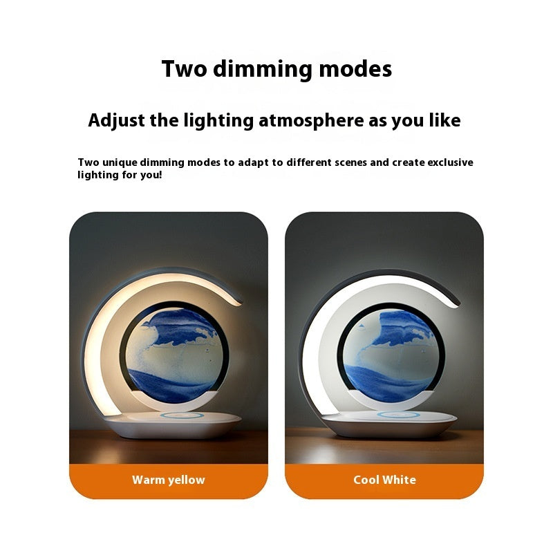 Stand Light- Creative Desktop Wireless Charger Fast Sand Painting Light