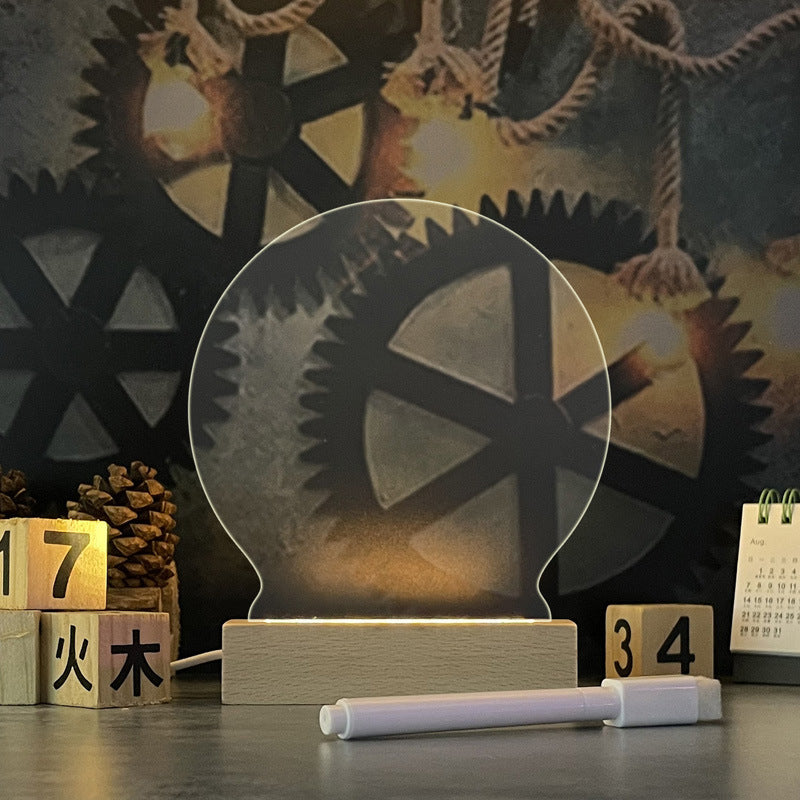 Light With Pen- Creative Note Board Creative Led Night Light USB Message Board Holiday Light With Pen Gift For Children Girlfriend Decoration Night Lamp