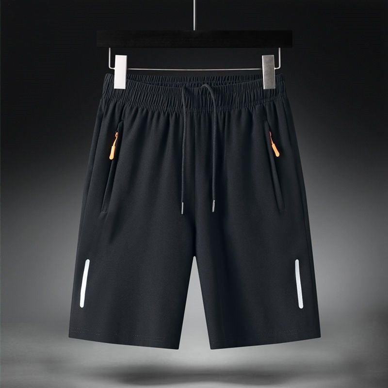 Men's Short- Mens Five-point Shorts Quick-drying High-end Ice Silk Breathable