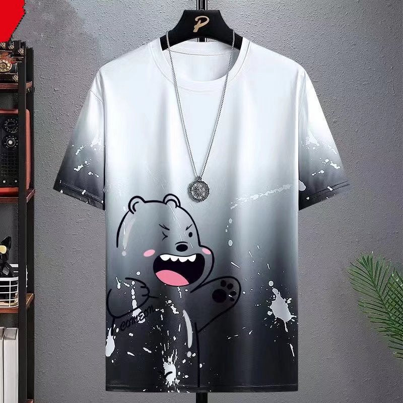 T Shirt For Men- Gradient Half-length Sleeve Versatile Casual T-shirt