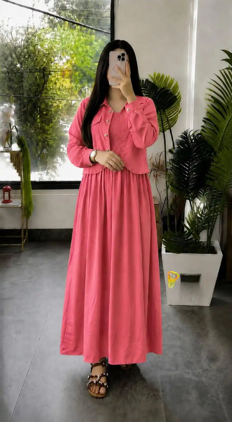 Georgette Two Piece Gown set