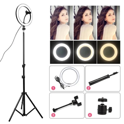 12 inch Selfie LED Ring Light with Tripod Stand ring lights with stand