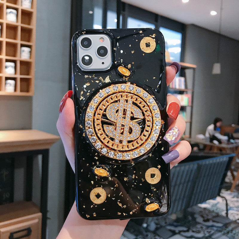 iPhone Cover- Mobile Case- 3D Diamond Dollar Turnplate Phone Case Luxury Designer