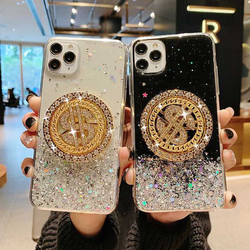 iPhone Cover- Mobile Case- 3D Diamond Dollar Turnplate Phone Case Luxury Designer
