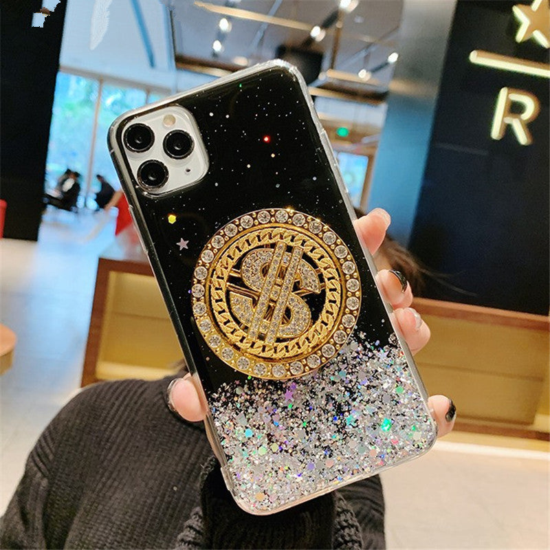 iPhone Cover- Mobile Case- 3D Diamond Dollar Turnplate Phone Case Luxury Designer