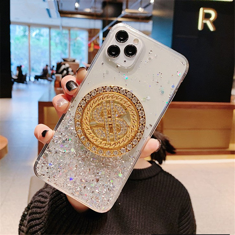 iPhone Cover- Mobile Case- 3D Diamond Dollar Turnplate Phone Case Luxury Designer