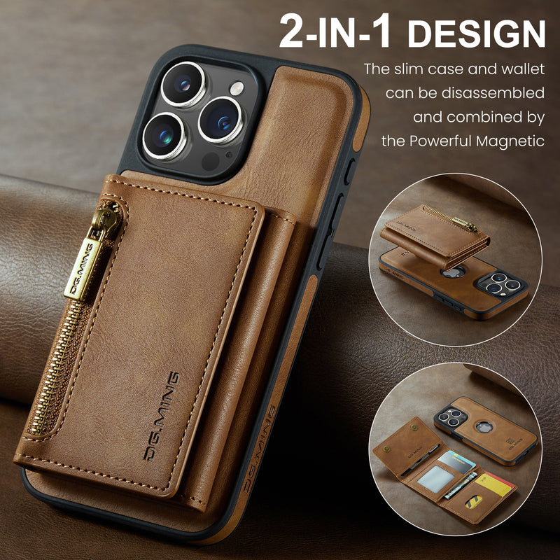 iPhone Cover- Wireless Charger Phone Case Magnetic Card Holder Protective Sleeve