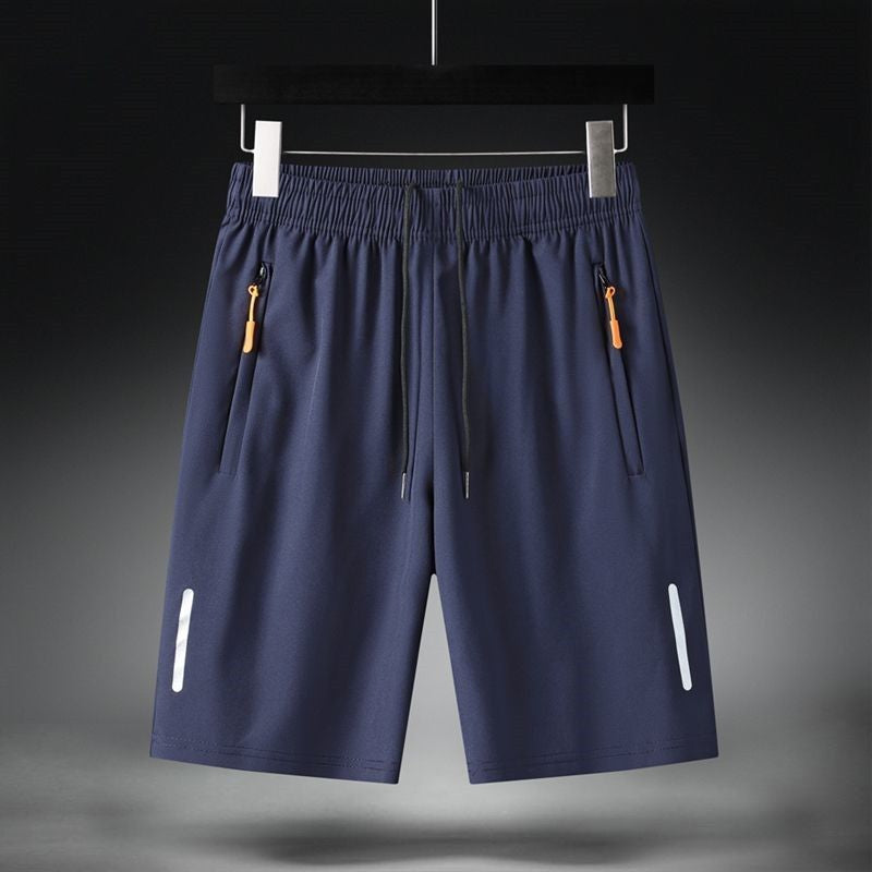 Men's Short- Mens Five-point Shorts Quick-drying High-end Ice Silk Breathable