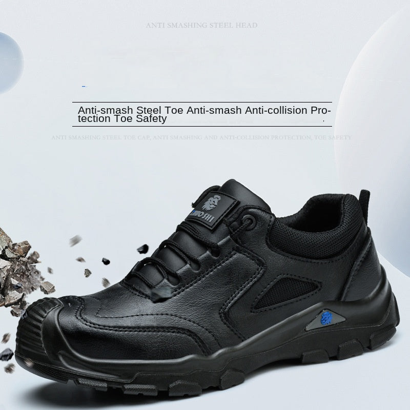 Safety Shoes - Custom Cowhide Leather Puncture &amp; Impact Resistant Safety Work Shoes
