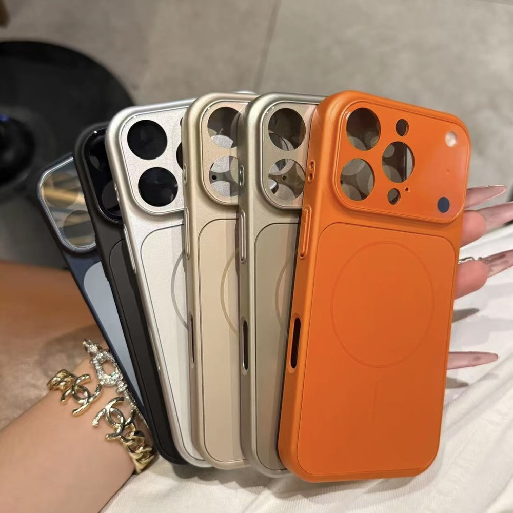 iPhone Cover- iPhone Case-  Solid Color All-inclusive Magnetic Phone Case Nano Frosted Glass For Magsafe Phone Case For I Phone 17 Air 16 15 14 13 Pro Max Magnetic Wireless Charge Armor Cover