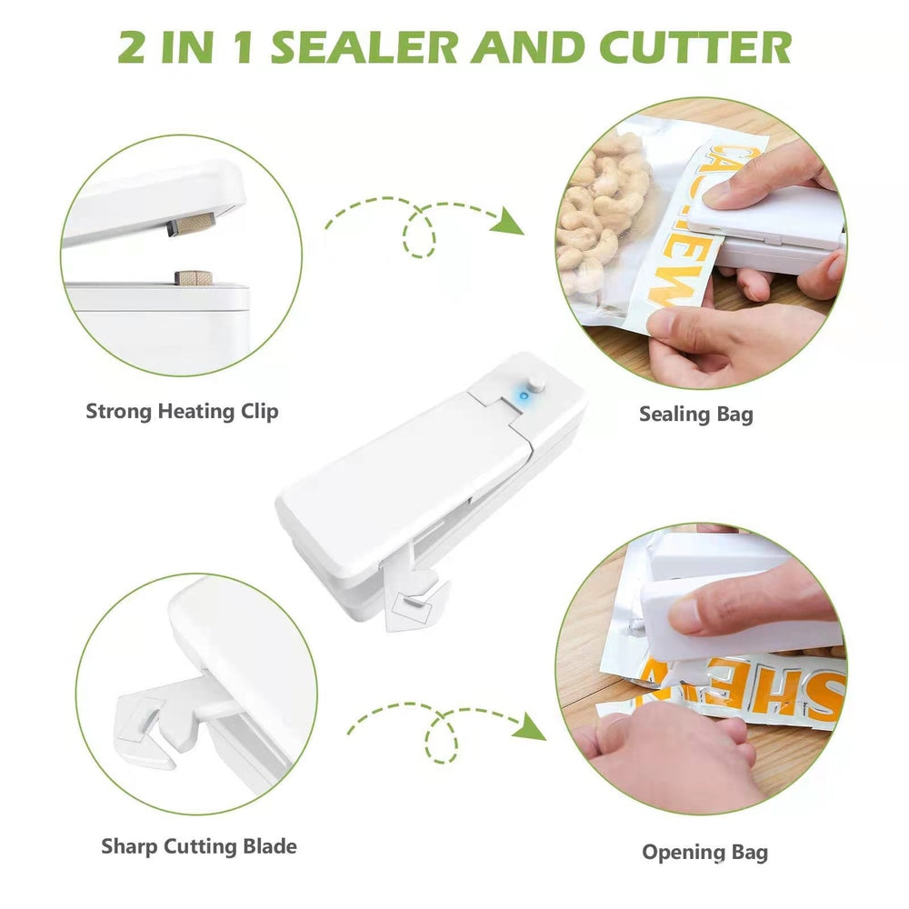 Package Sealer-Rechargeable Heat Sealer Mini Sealer Snack Sealer Home Sealer Portable Sealer
