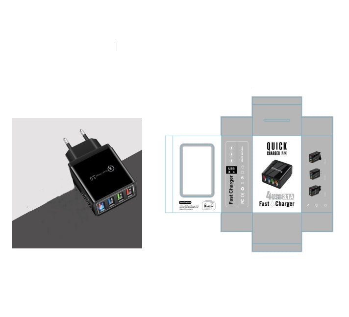 Adapter- USB Charger Quick Charge 3.0 4 Phone Adapter For Tablet Portable Wall Mobile Charger Fast Charger