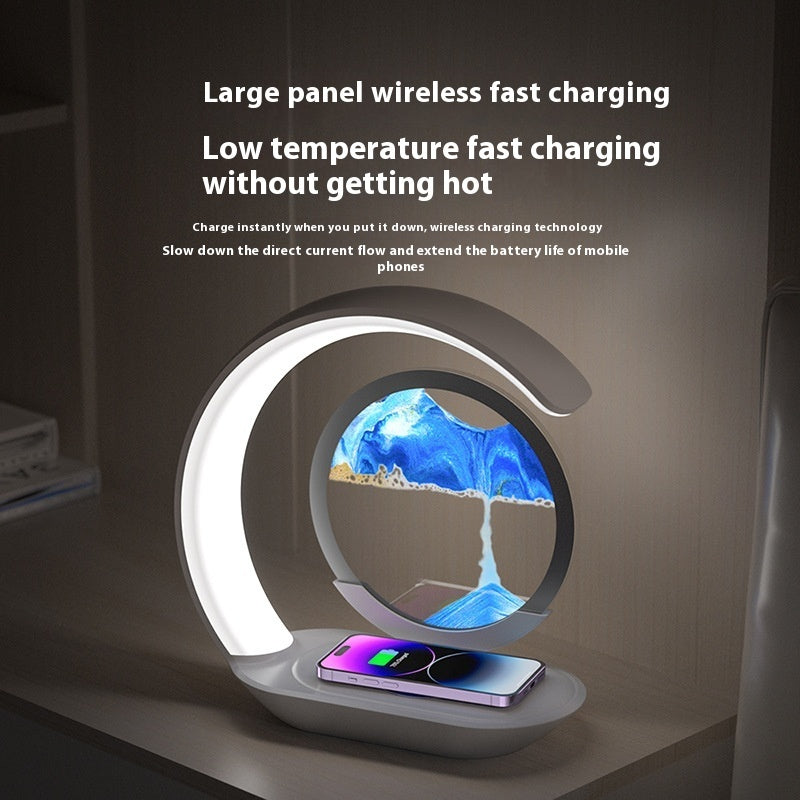 Stand Light- Creative Desktop Wireless Charger Fast Sand Painting Light