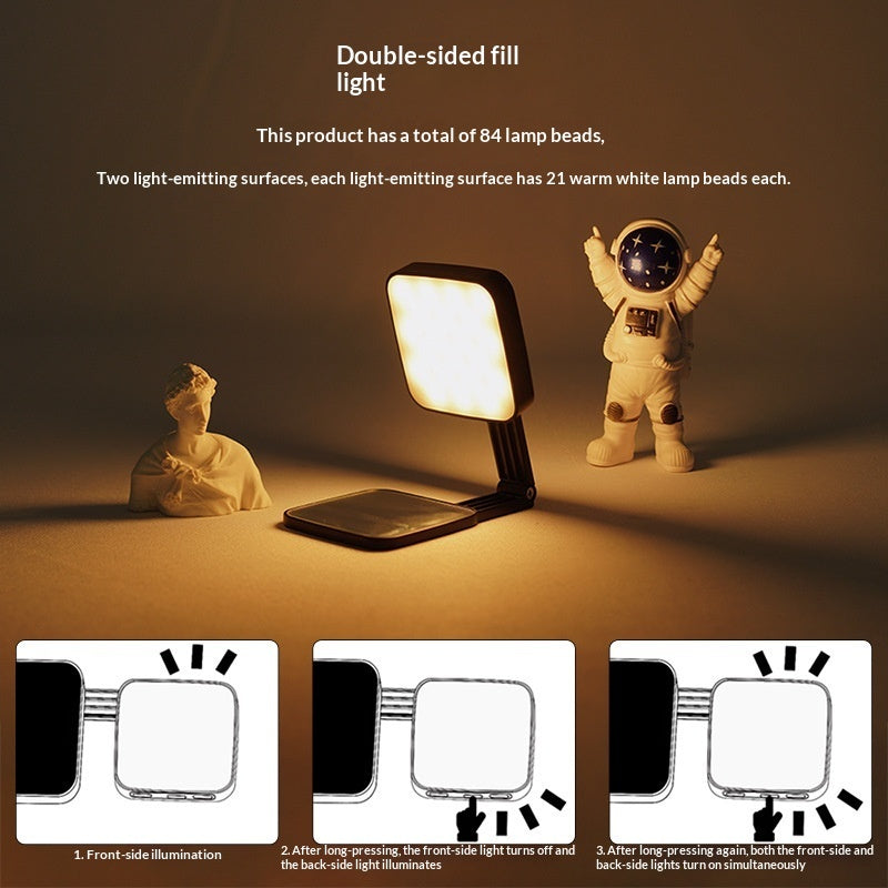 Magnetic- Square Magnetic-suction Foldable Dual-sided Fill Light For Mobile Livestreaming