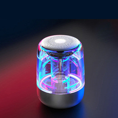 Speaker- Portable Speakers Bluetooth Column Wireless Bluetooth Speaker Powerful Bass Radio with Variable Color LED Light