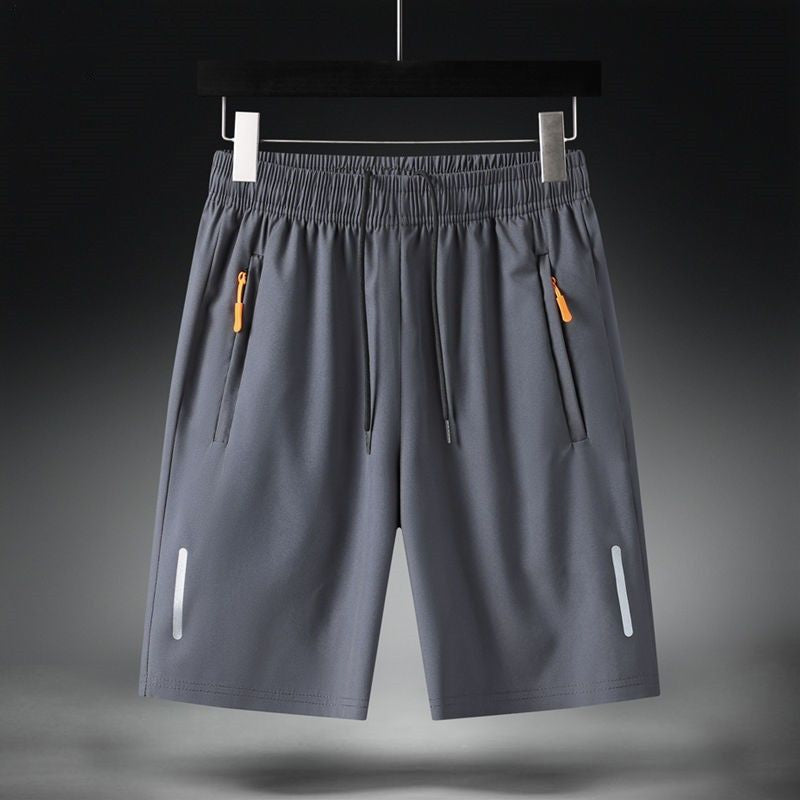 Men's Short- Mens Five-point Shorts Quick-drying High-end Ice Silk Breathable