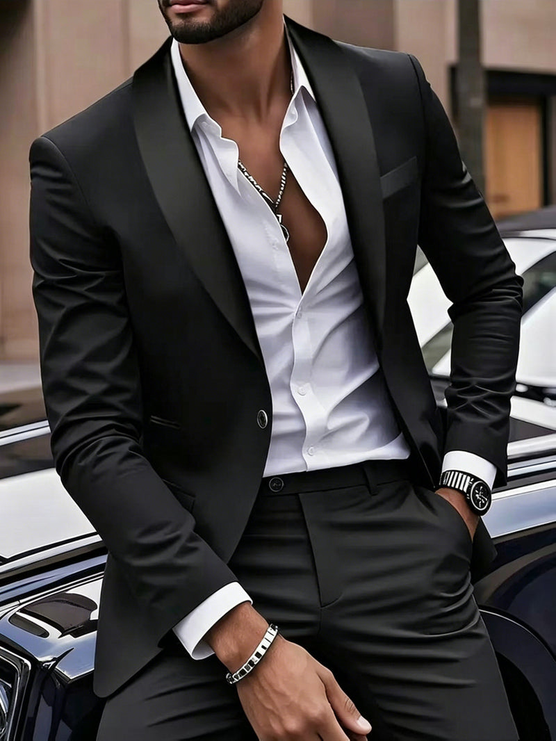 Men's Blazer- Men's Fashionable And Versatile Slim-fit Casual Blazer