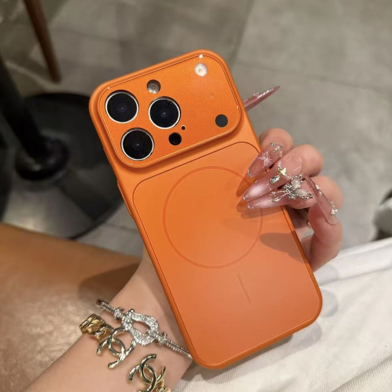 iPhone Cover- iPhone Case-  Solid Color All-inclusive Magnetic Phone Case Nano Frosted Glass For Magsafe Phone Case For I Phone 17 Air 16 15 14 13 Pro Max Magnetic Wireless Charge Armor Cover