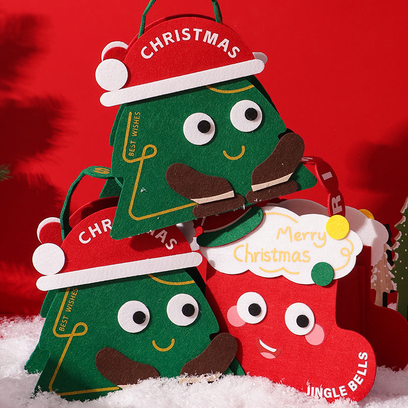Christmas Gift- Christmas Gift Felt Bag Gift Cartoon Gift Packaging