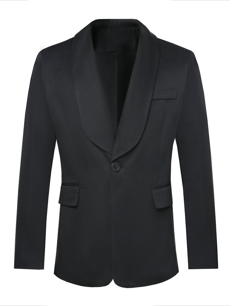 Sui Set Men's- European And American Men's Solid Color Suits Business Wedding Banquet Formal Wear Suit Set Men