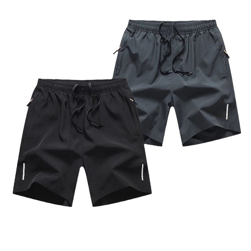 Men's Short- Mens Five-point Shorts Quick-drying High-end Ice Silk Breathable