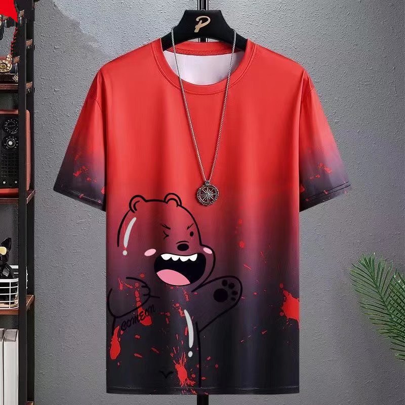 T Shirt For Men- Gradient Half-length Sleeve Versatile Casual T-shirt