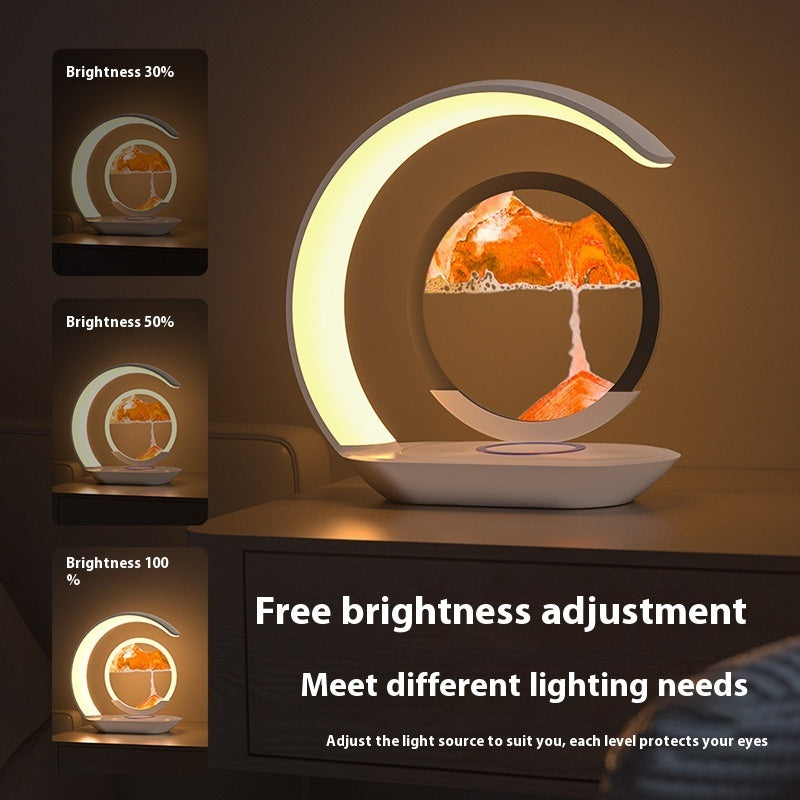 Stand Light- Creative Desktop Wireless Charger Fast Sand Painting Light