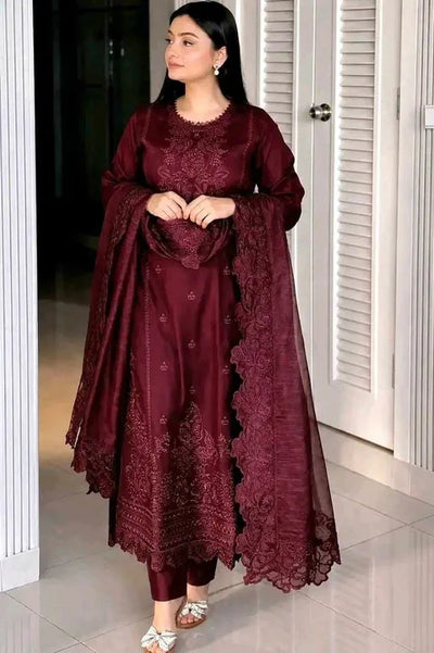 Embroidery Three Piece