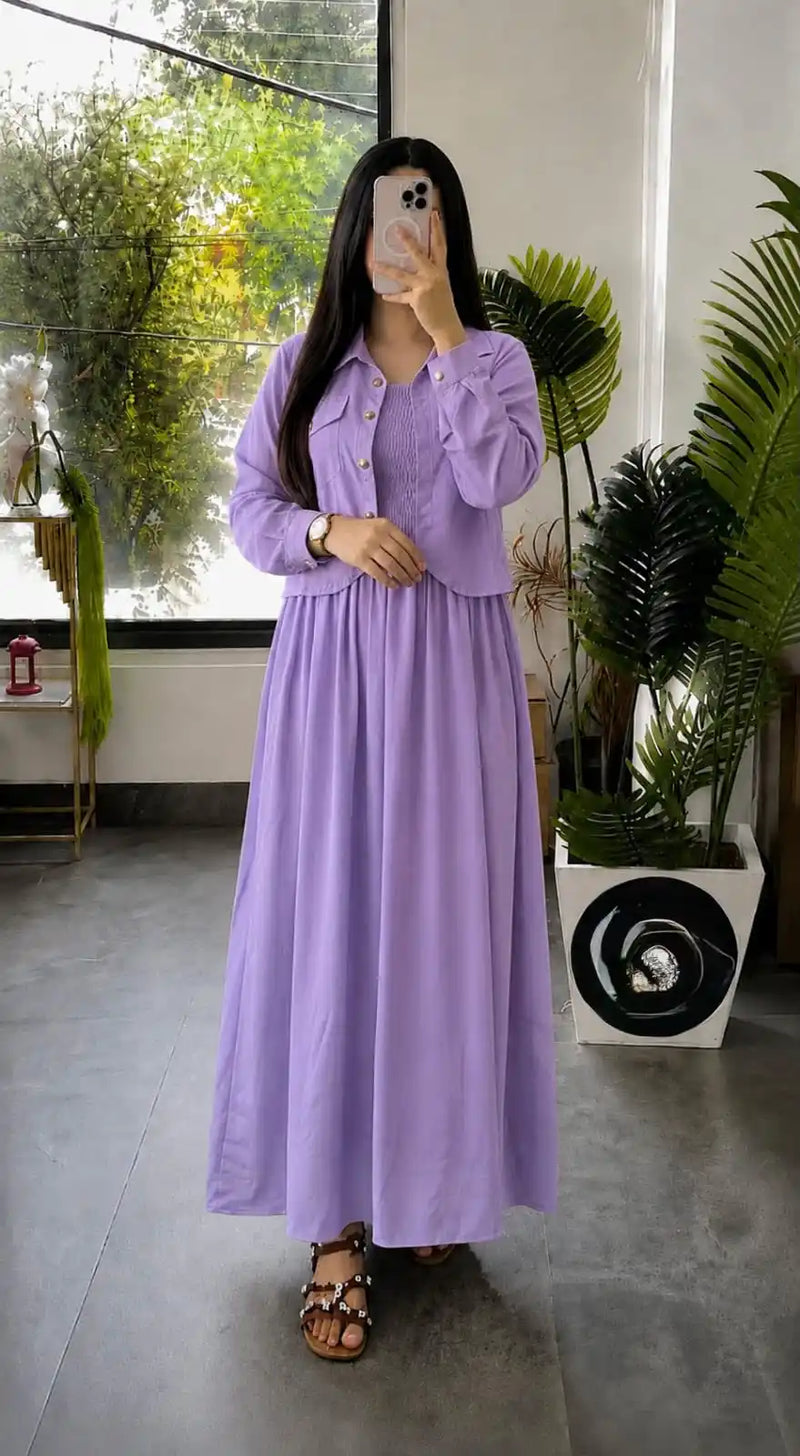 Georgette Two Piece Gown set